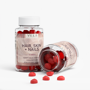 Hair, Skin & Nails Gummies by VELI, packaging detail, view 2