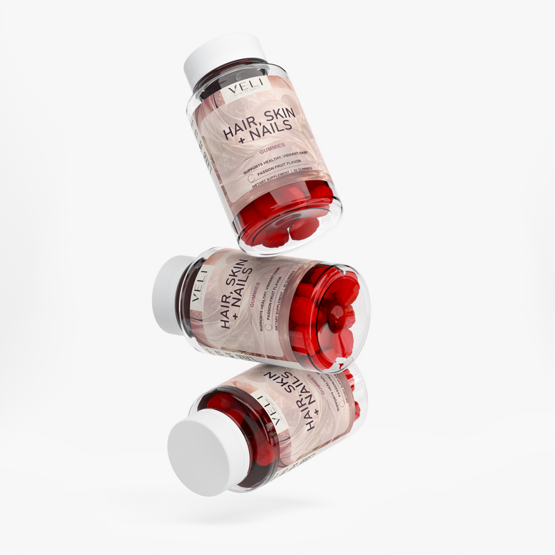Hair, Skin & Nails Gummies by VELI, packaging detail, view 3