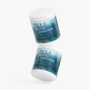 VELI Creatine Hydration Powder packaging detail, alternate view