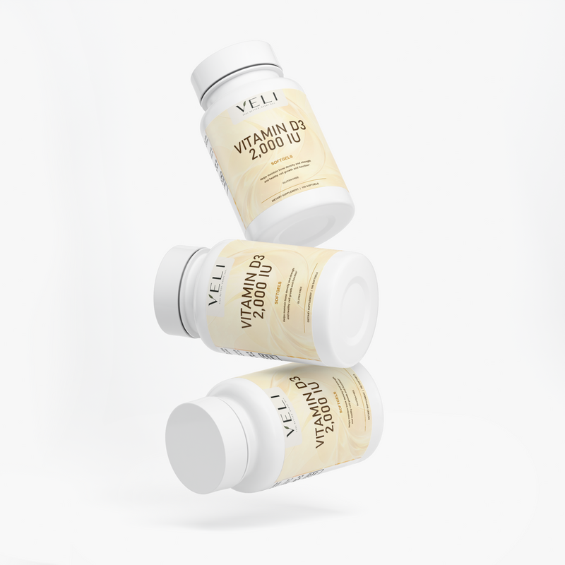 Vitamin D3 2,000 IU by VELI, packaging detail, view 3