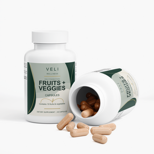 VELI Fruits + Veggies Capsules packaging group