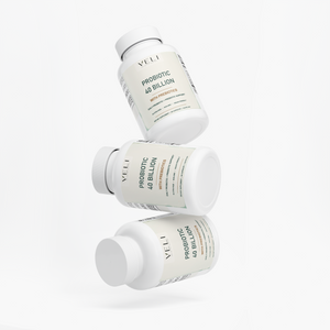 VELI Probiotic 40 Billion + Prebiotics Capsules bottle group
