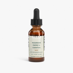 VELI Mushroom Energy & Cognition Drops bottle, front view