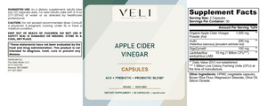 VELI Apple Cider Vinegar Capsules full label