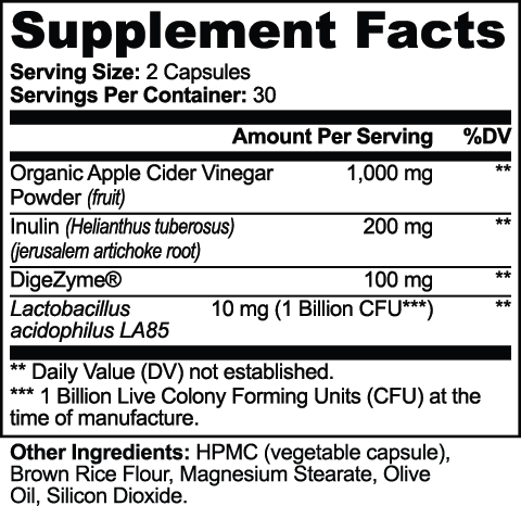 Gut Health by VELI, facts panel