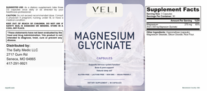 Magnesium Glycinate by VELI, full label with facts, directions and warnings